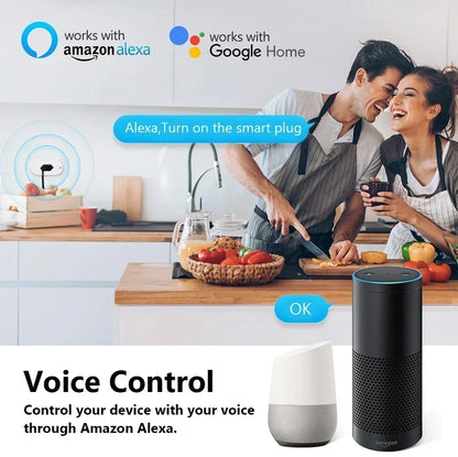 Works with Tuya 16A/20A Brazil Standard Wifi Smart Plug Socket Work with Google Home Alexa with Power Monitor APP Remote Control